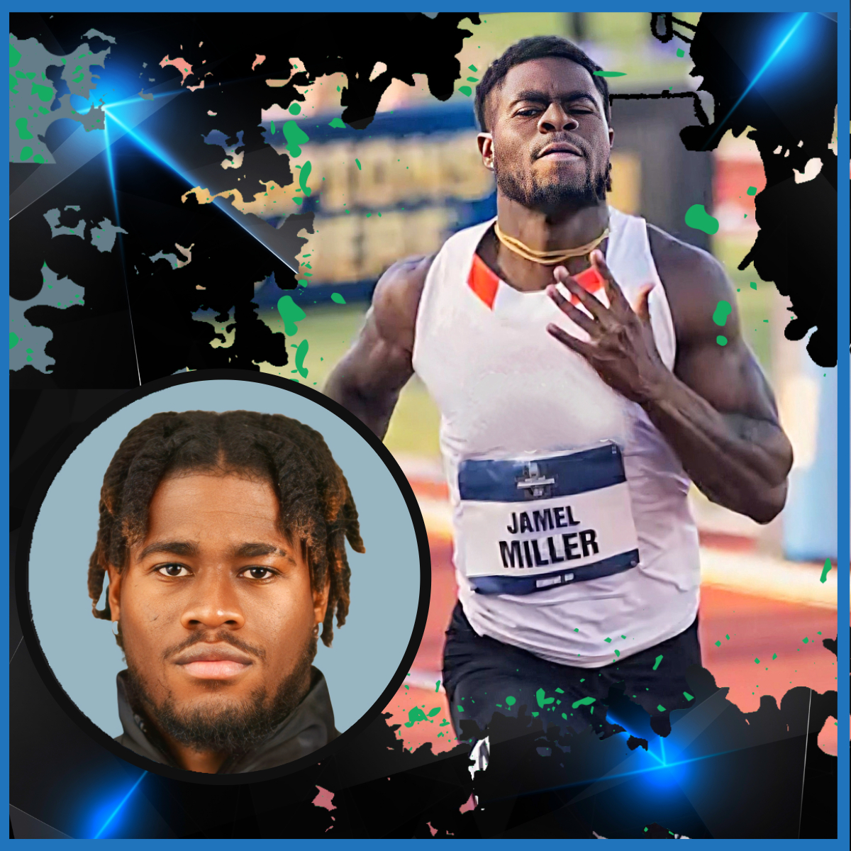 Jamel Miller; Jamel Miller is a Jamaican born sprinter and a Honorable Mention All-American (2023) and 1x Big South Athlete of the Week. He holds the Campbell University school record in the Outdoor-400m (45.95s), Outdoor 4x100m Relay (39.38s we), Indoor-400m (47.45s) and Indoor 4x400m Relay (3:13.25s). 